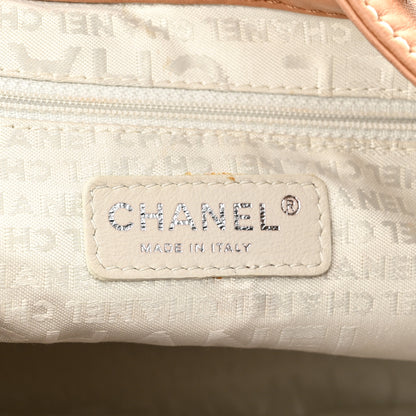 Chanel Lambskin Contrast Stitch Small Drawstring Tote Dark Beige 6 of 11