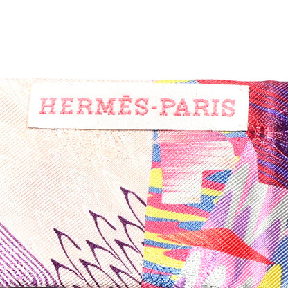 Hermes Silk All Over Marble Silk Twilly Rose Multicolor Ocre 3 of 4