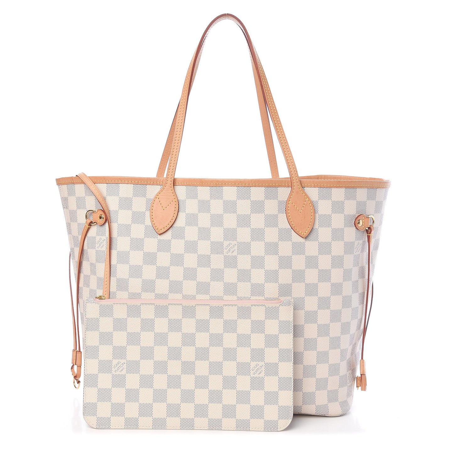Damier Azur Neo Neverfull MM Rose Ballerine
