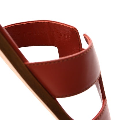 Hermes Calfskin Oran Oran Sandals 40 Orange Brulee 9 of 10