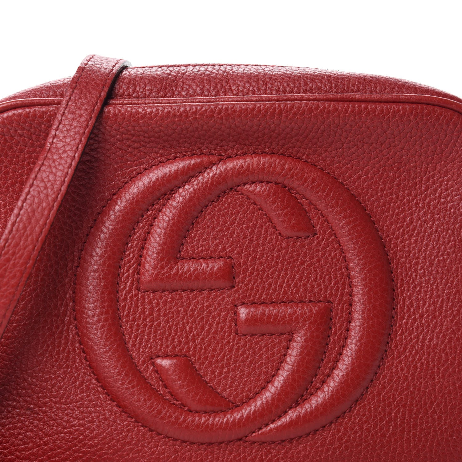 Gucci Pebbled Calfskin Small Soho Disco Bag Tabasco Red 12 of 12