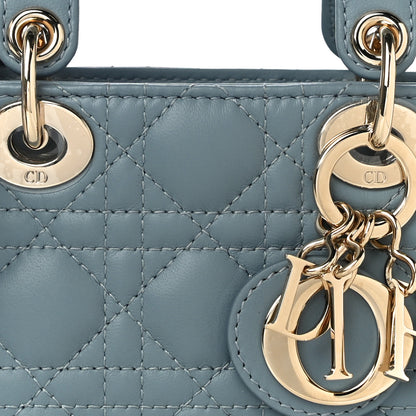 Christian Dior Lambskin Cannage Micro Lady Dior Cloud Blue 8 of 8
