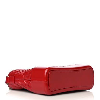 Chanel Aged Calfskin Chevron Quilted Medium Gabrielle Hobo Red 4 of 29