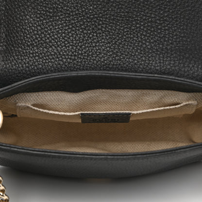Gucci Pebbled Calfskin Small Soho Flap Crossbody Black 5 of 10