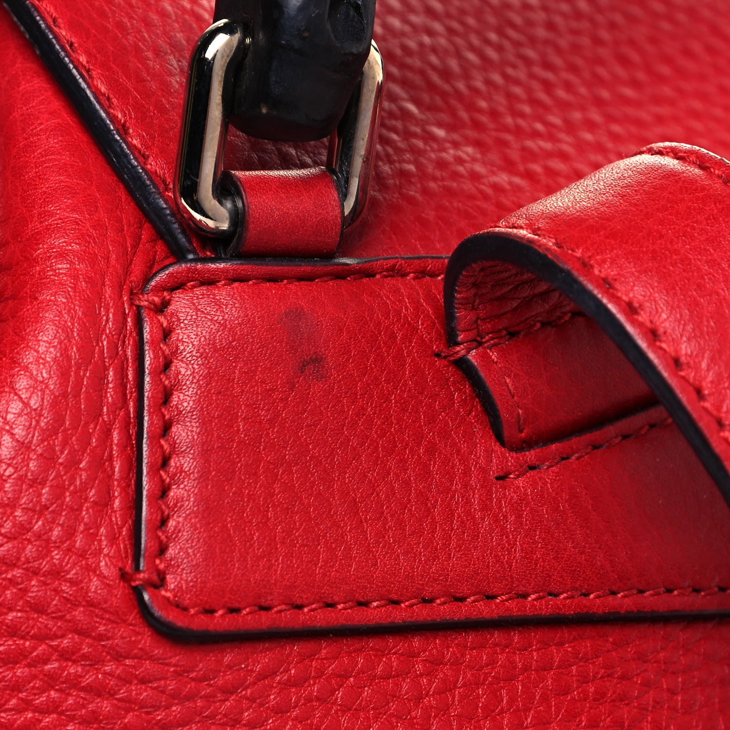Gucci Cellarius Calfskin Medium Bamboo Backpack Hibiscus Red 15 of 15
