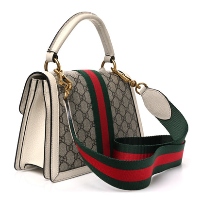 Gucci GG Supreme Monogram Small Queen Margaret Top Handle Bag White 3 of 11