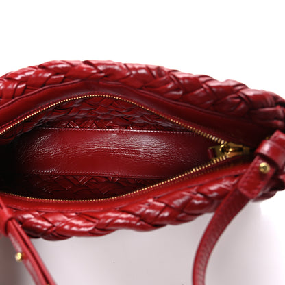 Bottega Veneta Calfskin Intrecciato Kalimero Cha-Cha Clutch Red 5 of 9