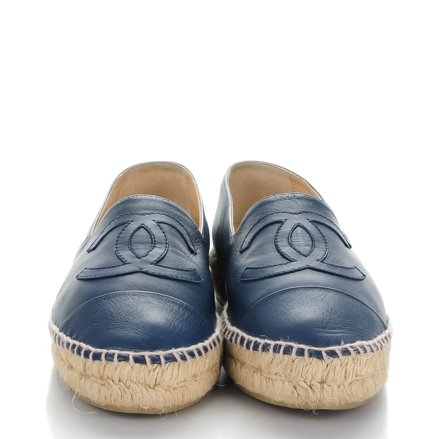 Lambskin CC Espadrilles 41 Dark Navy