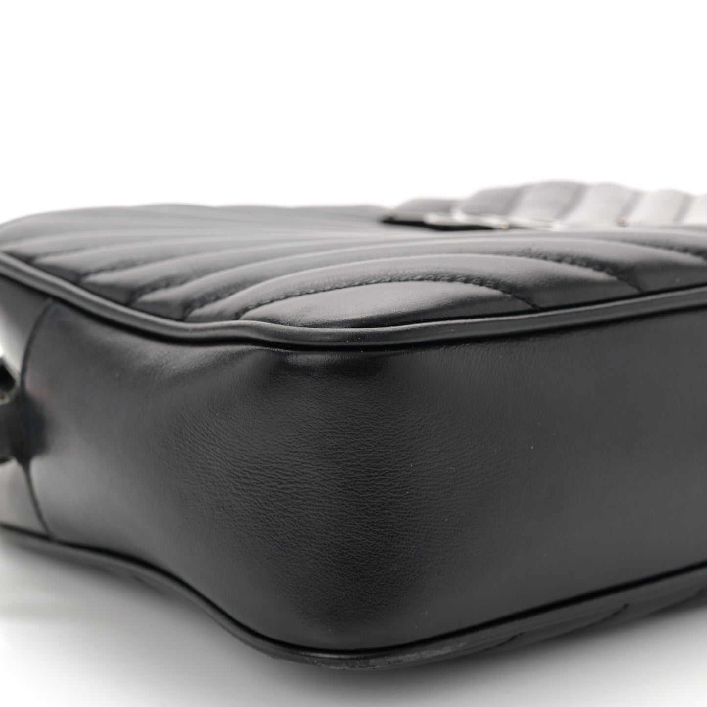 Calfskin Matelasse Monogram Monochrome Lou Camera Bag Black