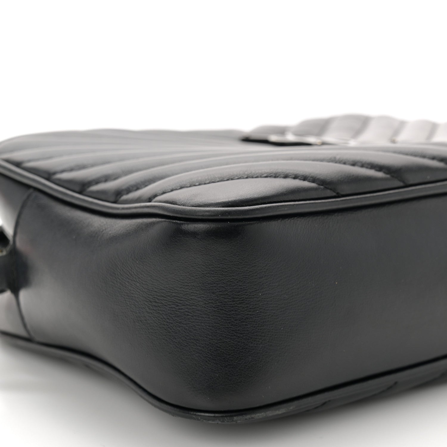 Saint Laurent Calfskin Matelasse Monogram Monochrome Lou Camera Bag Black 9 of 12