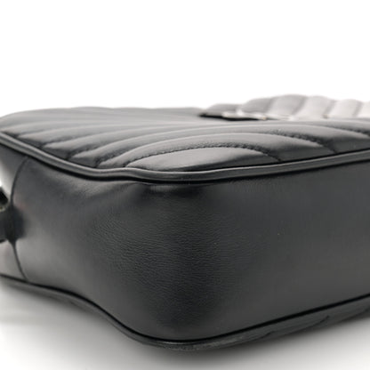 Saint Laurent Calfskin Matelasse Monogram Monochrome Lou Camera Bag Black 9 of 12