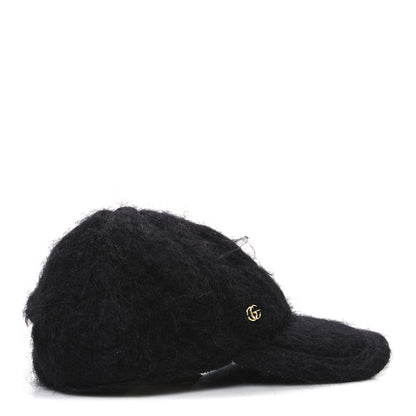 Gucci Mohair GG Lauren Baseball Hat L Black 5 of 8