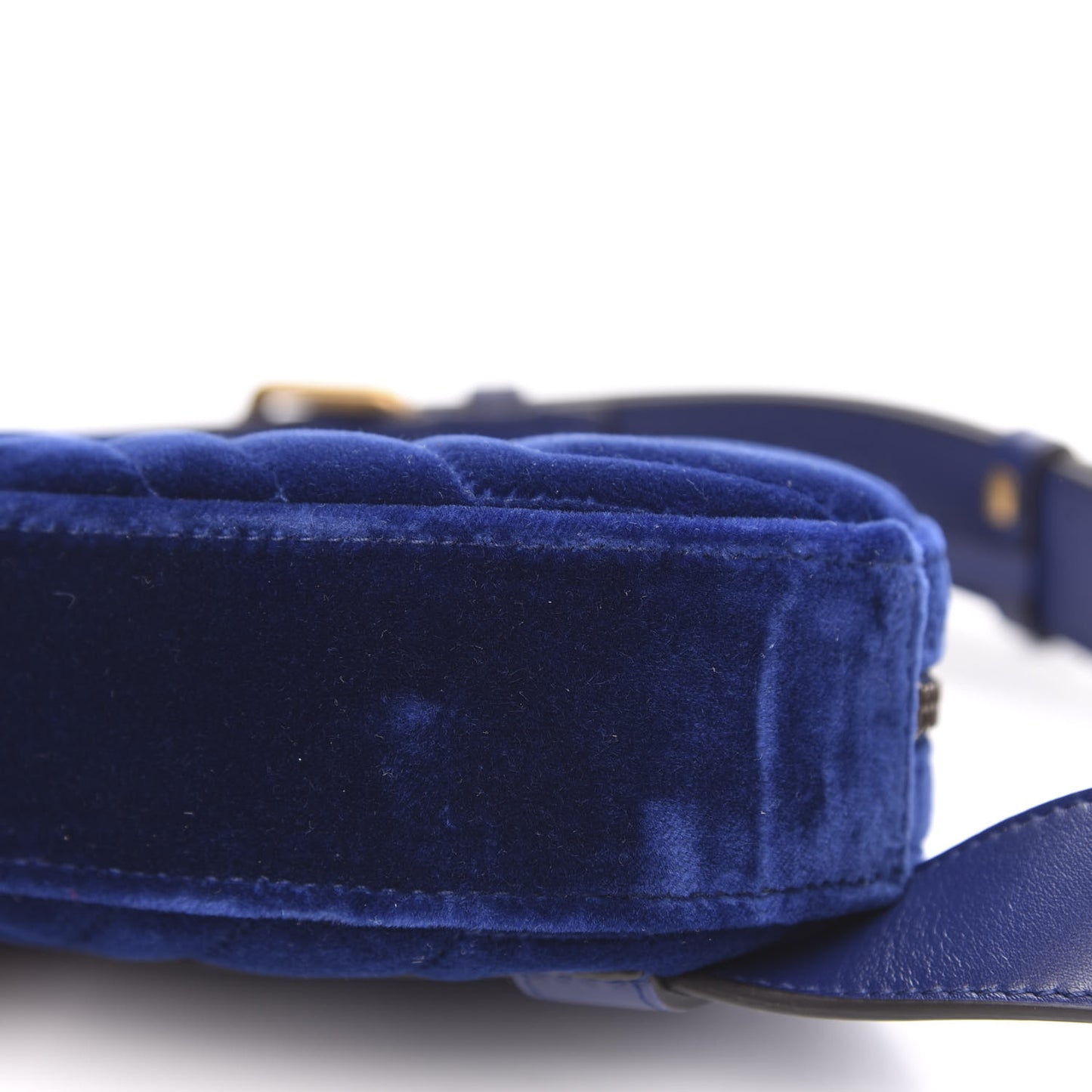 Velvet Matelasse GG Marmont Belt Bag 85 34 Cobalt Blue