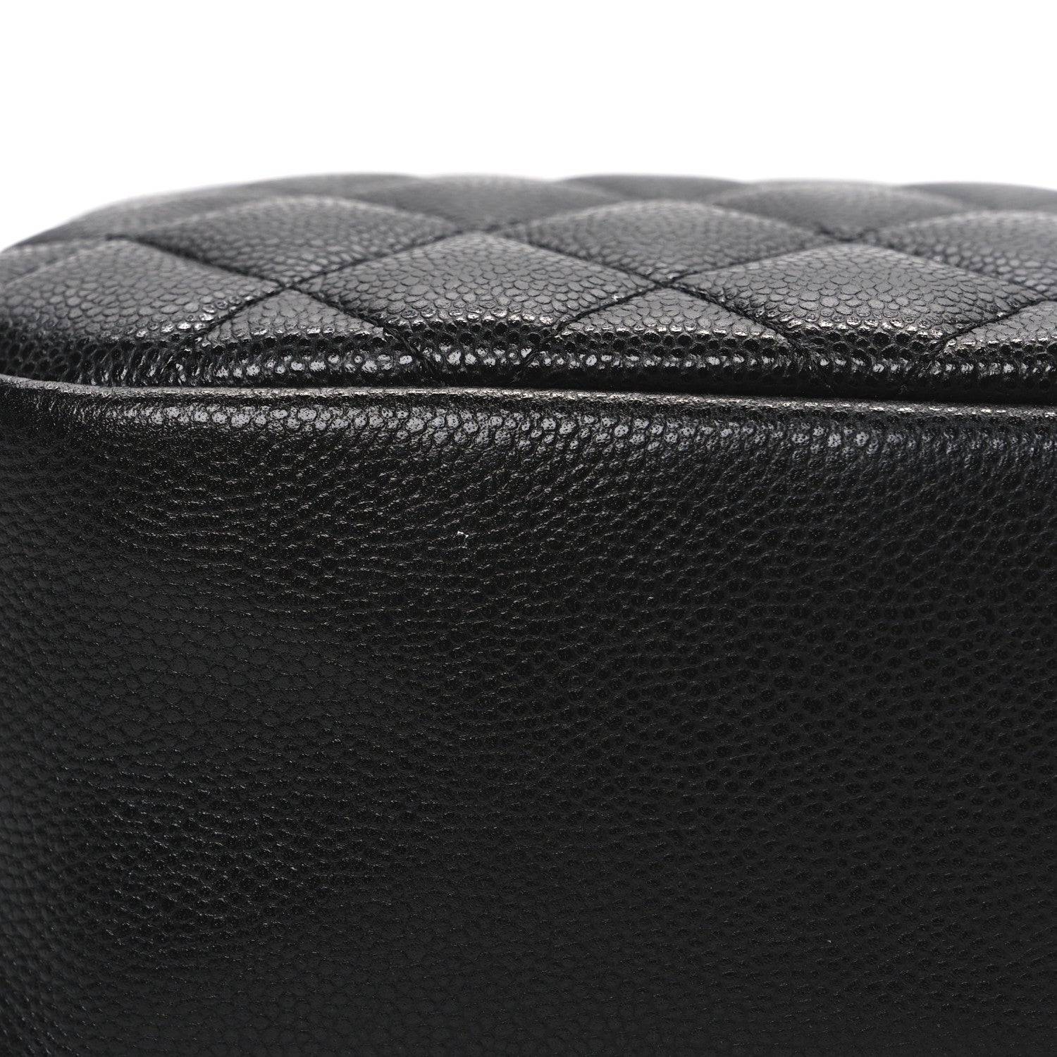 Chanel Caviar Quilted Medium Curvy Pouch Cosmetic Case Black 11 of 11