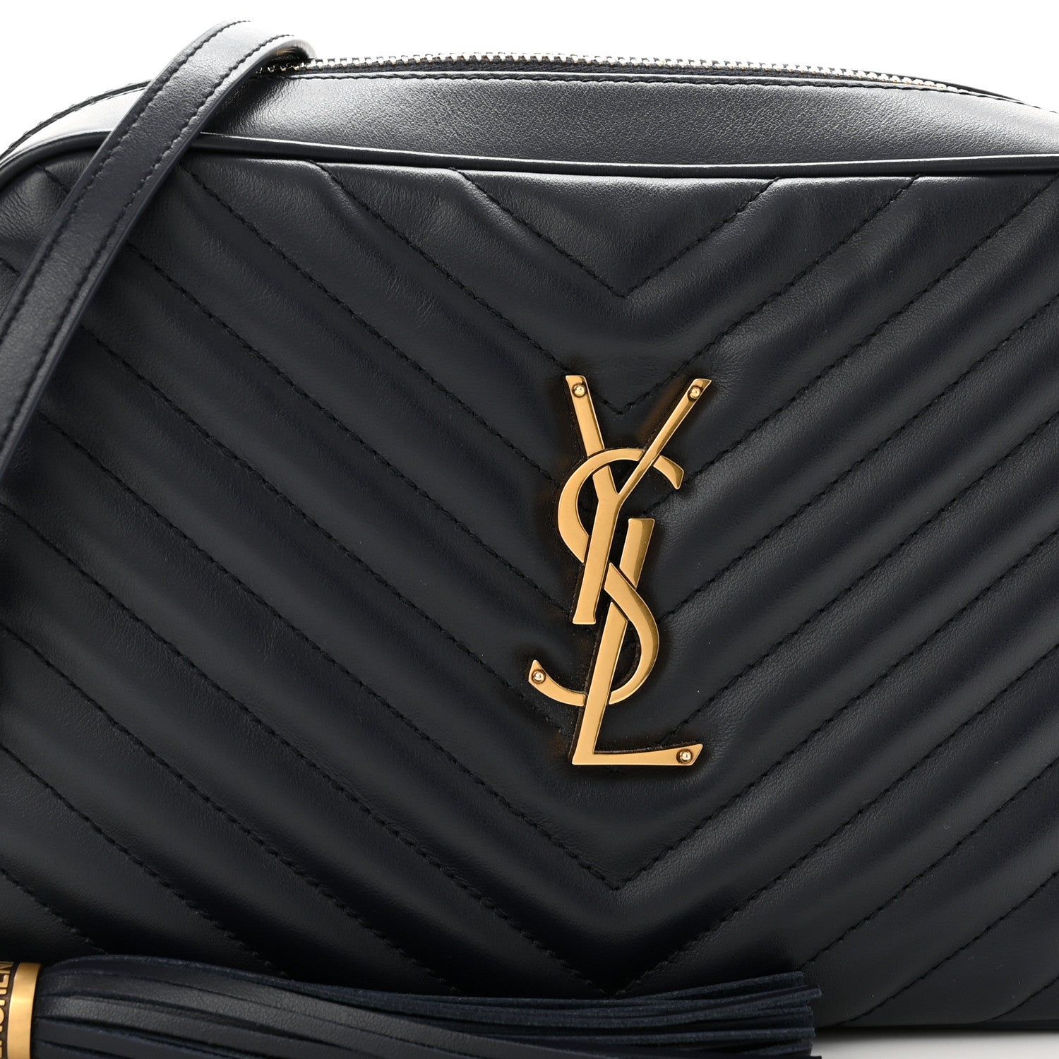 Saint Laurent Calfskin Matelasse Monogram Lou Camera Bag Deep Marine 8 of 10