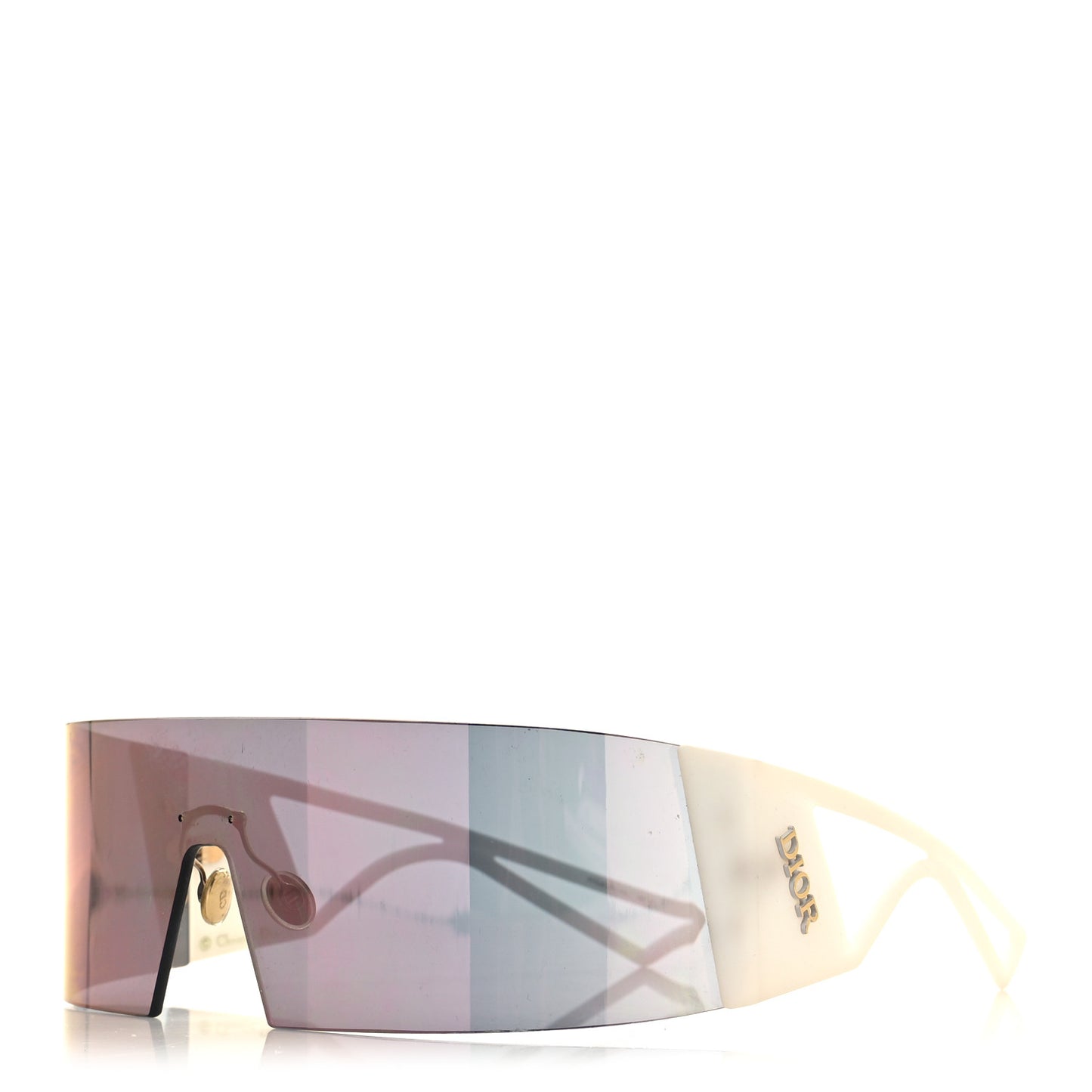 Acetate Mirrored KaleiDiorscopic Sunglasses Multicolor White