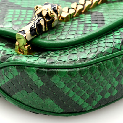 Gucci Snakeskin Tigrette Shoulder Bag Green 9 of 11