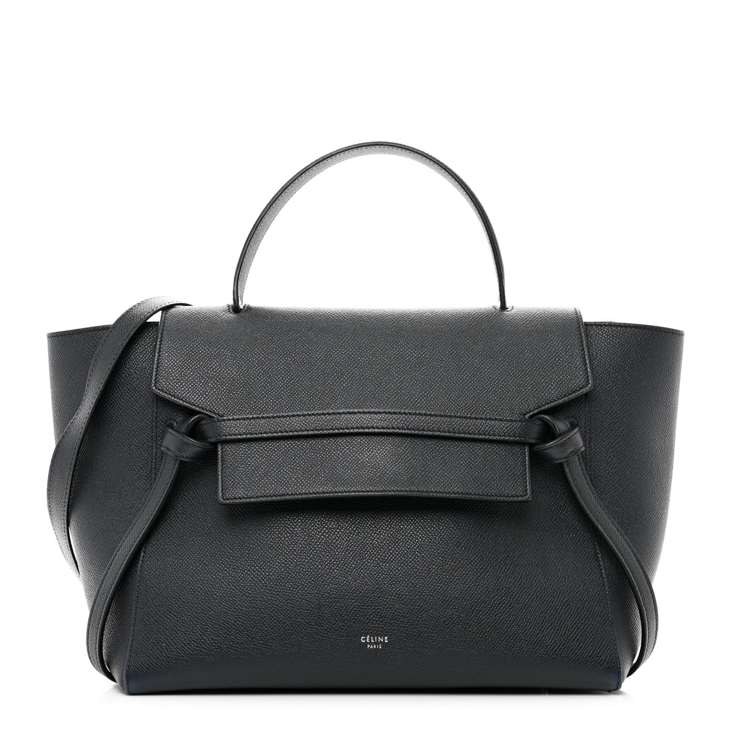 Grained Calfskin Mini Belt Bag Black