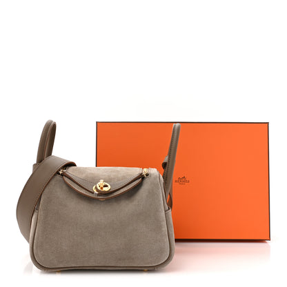 Hermes Veau Grizzly Swift Mini Lindy 20 Gris Caillou Etoupe 11 of 11