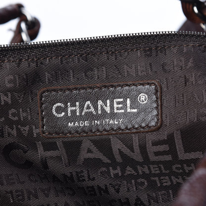 Chanel Distressed Caviar XL Coco Cabas Brown 6 of 14