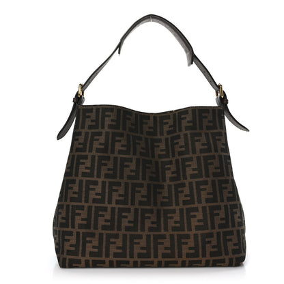 Fendi Zucca Vitello Artic Small Hobo Tobacco Castagna 1 of 9