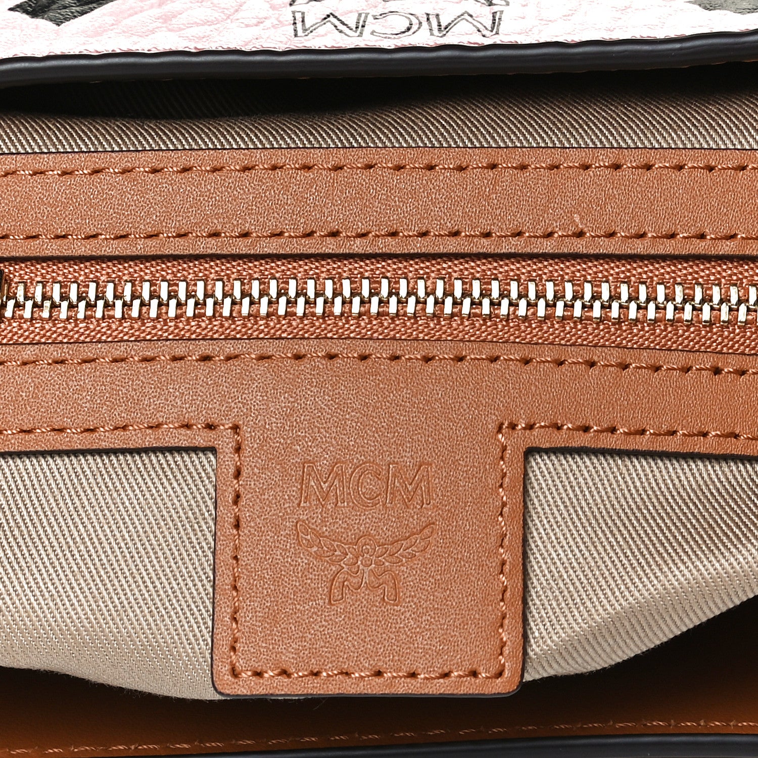 MCM Visetos Medium Klara Hobo Soft Pink 6 of 9
