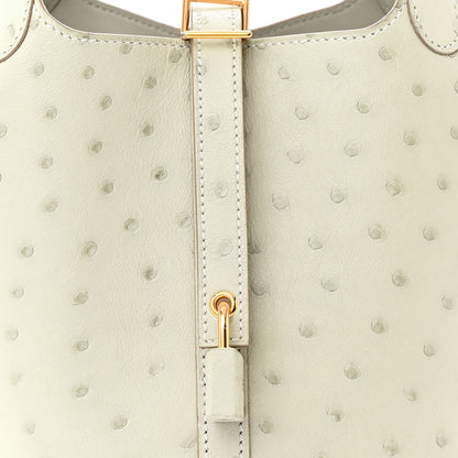 Hermes Ostrich Picotin Lock 18 Gris Perle 8 of 15