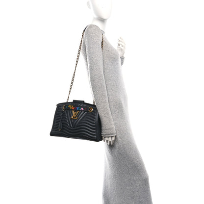 Louis Vuitton Calfskin New Wave Chain Tote Black 2 of 11