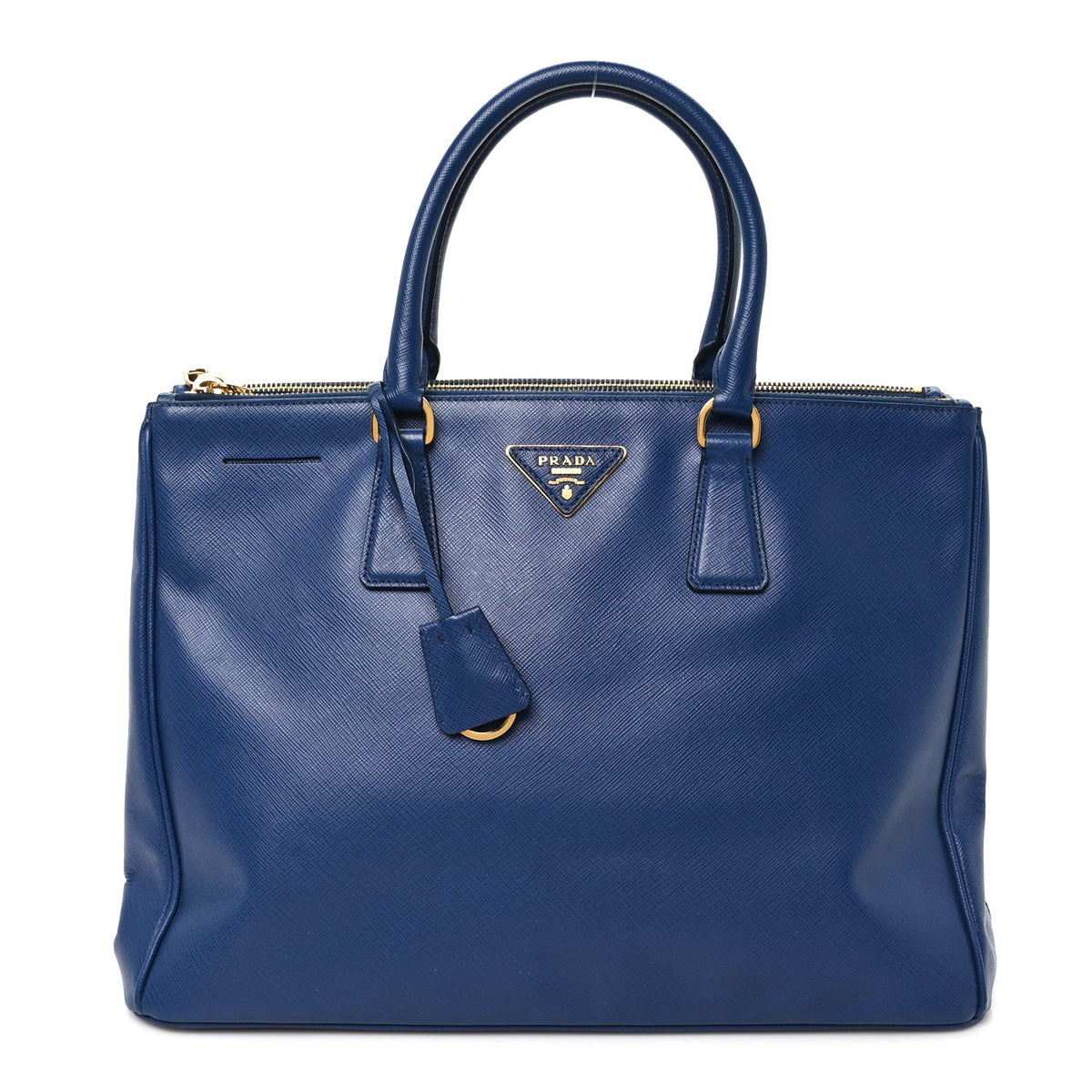 Saffiano Large Galleria Double Zip Tote Bluette