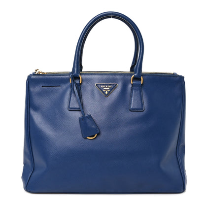 Prada Saffiano Large Galleria Double Zip Tote Bluette 1 of 12