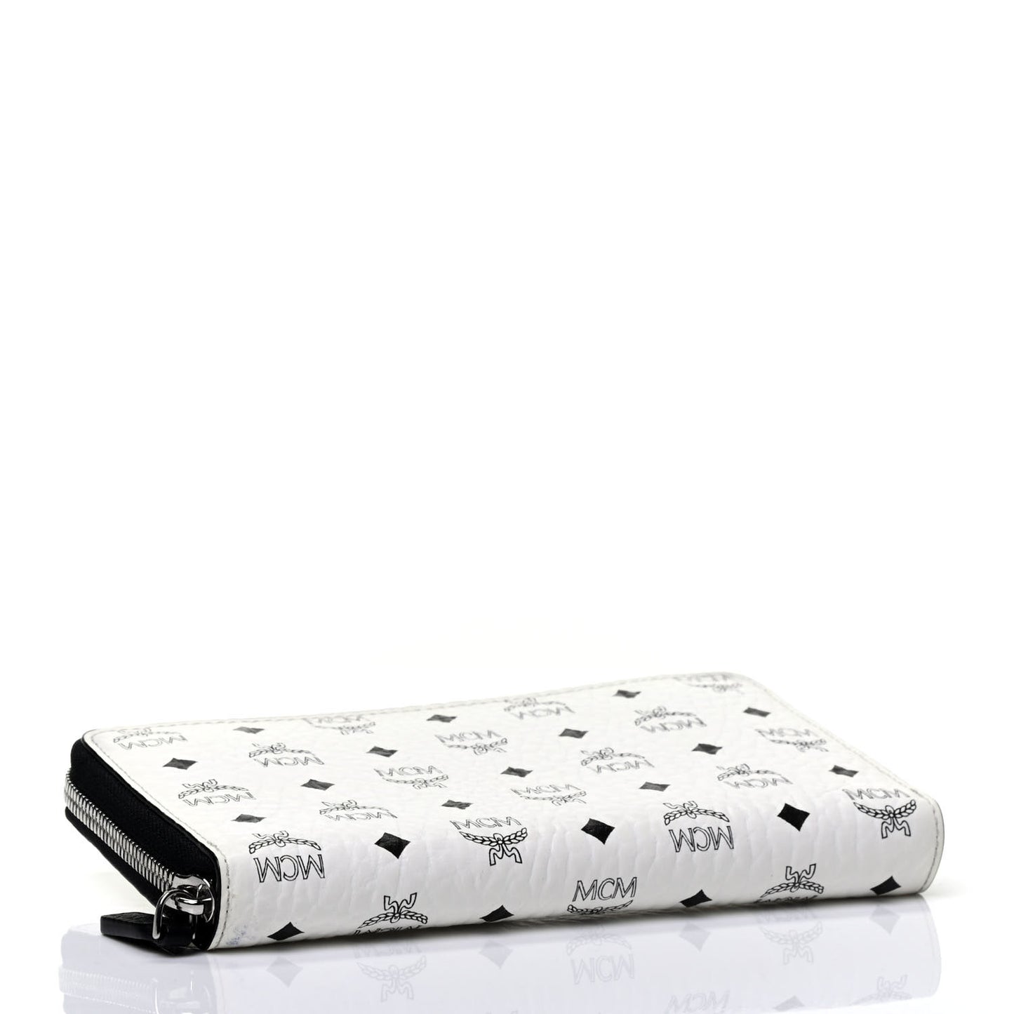 Visetos Large Zip Around Wallet White