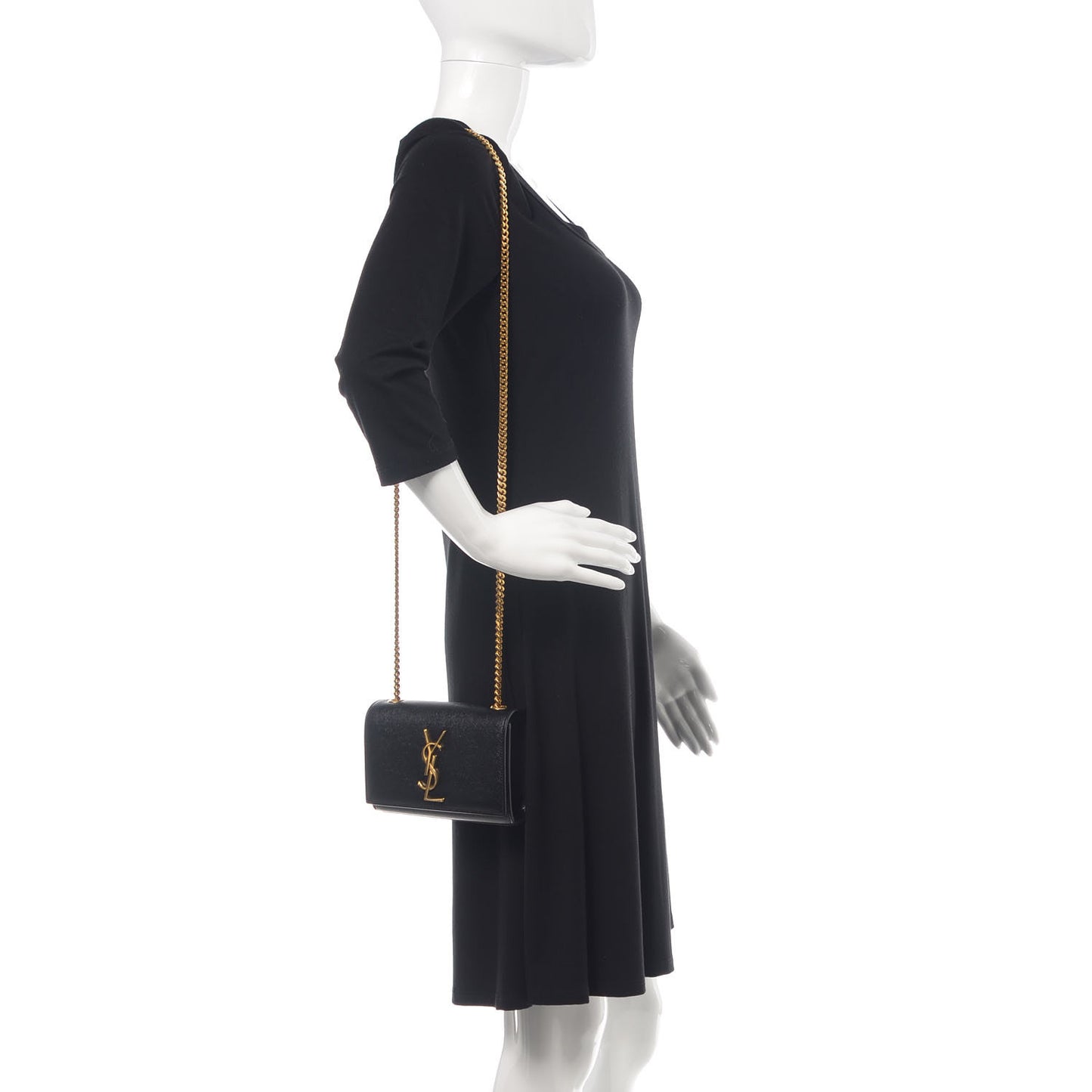 Grain De Poudre Small Monogram Kate Satchel Black