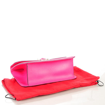 Valentino Garavani Vitello Large Glam Lock Rockstud Flap Pop Fuxia 4 of 7