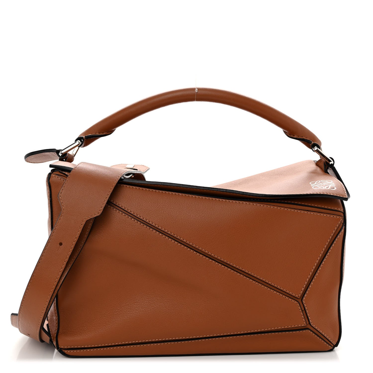 Loewe Calfskin Medium Puzzle Bag Tan 1 of 11