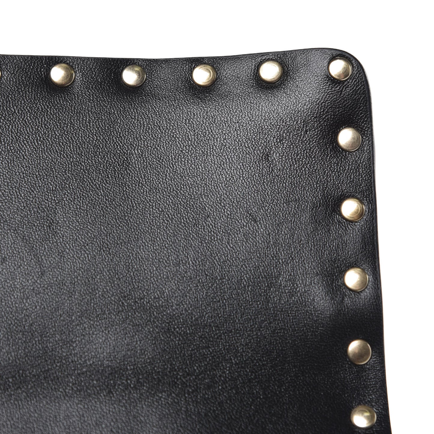 Calf Hair Leopard Print Medium Rockstud Spike Shoulder Bag