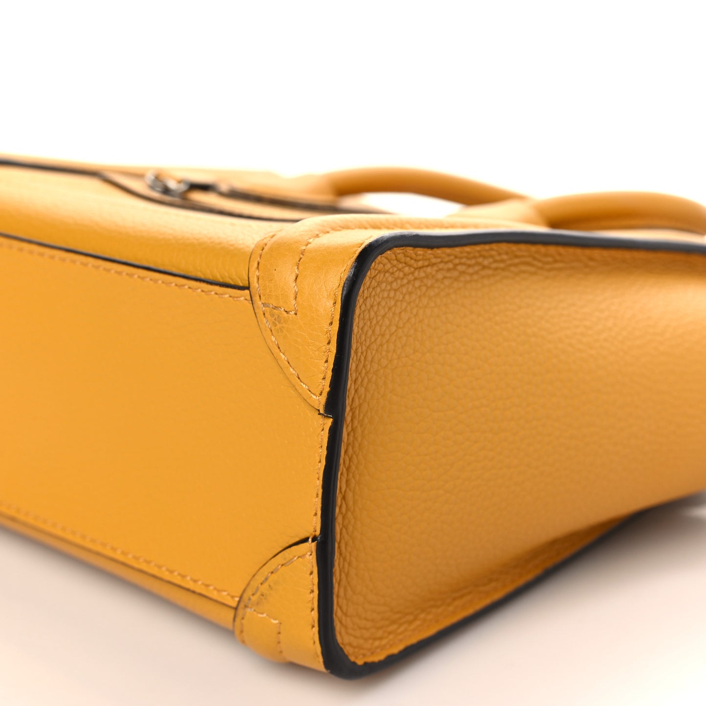 Drummed Calfskin Nano Luggage Ocre