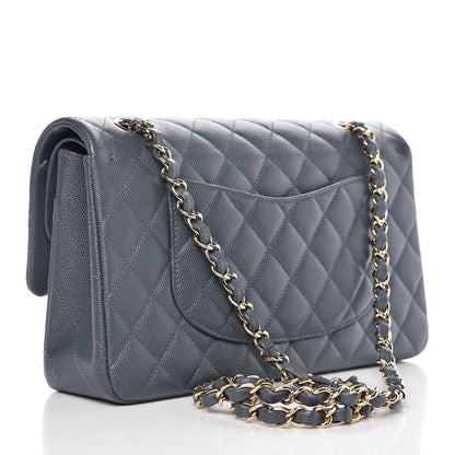 Chanel Caviar Quilted Medium Double Flap Dark Grey 4 of 9