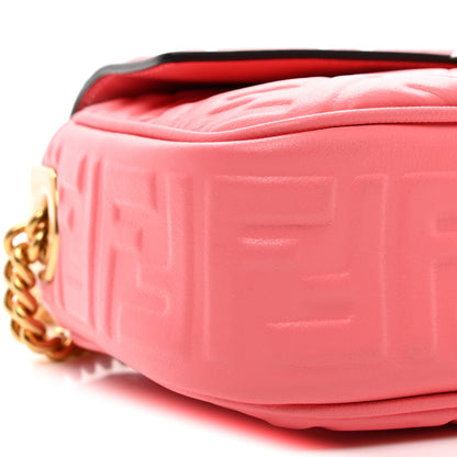 Fendi Nappa Small FF Embossed Midi Chain Baguette Pink Dalia 9 of 10