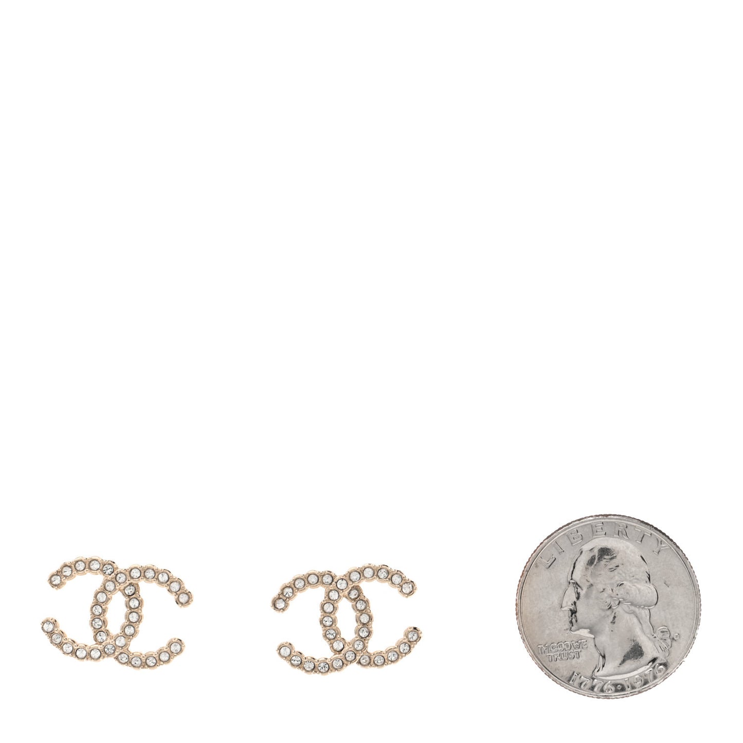 Crystal CC Earrings Gold