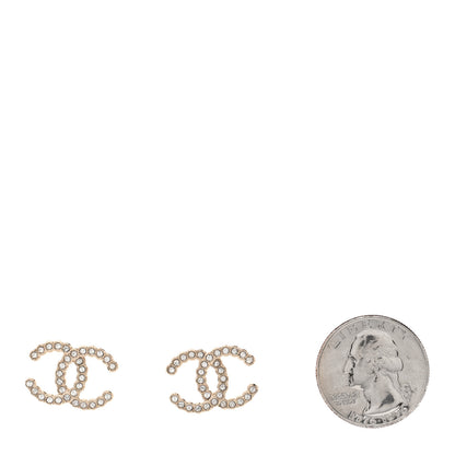 Chanel Crystal CC Earrings Gold 2 of 5