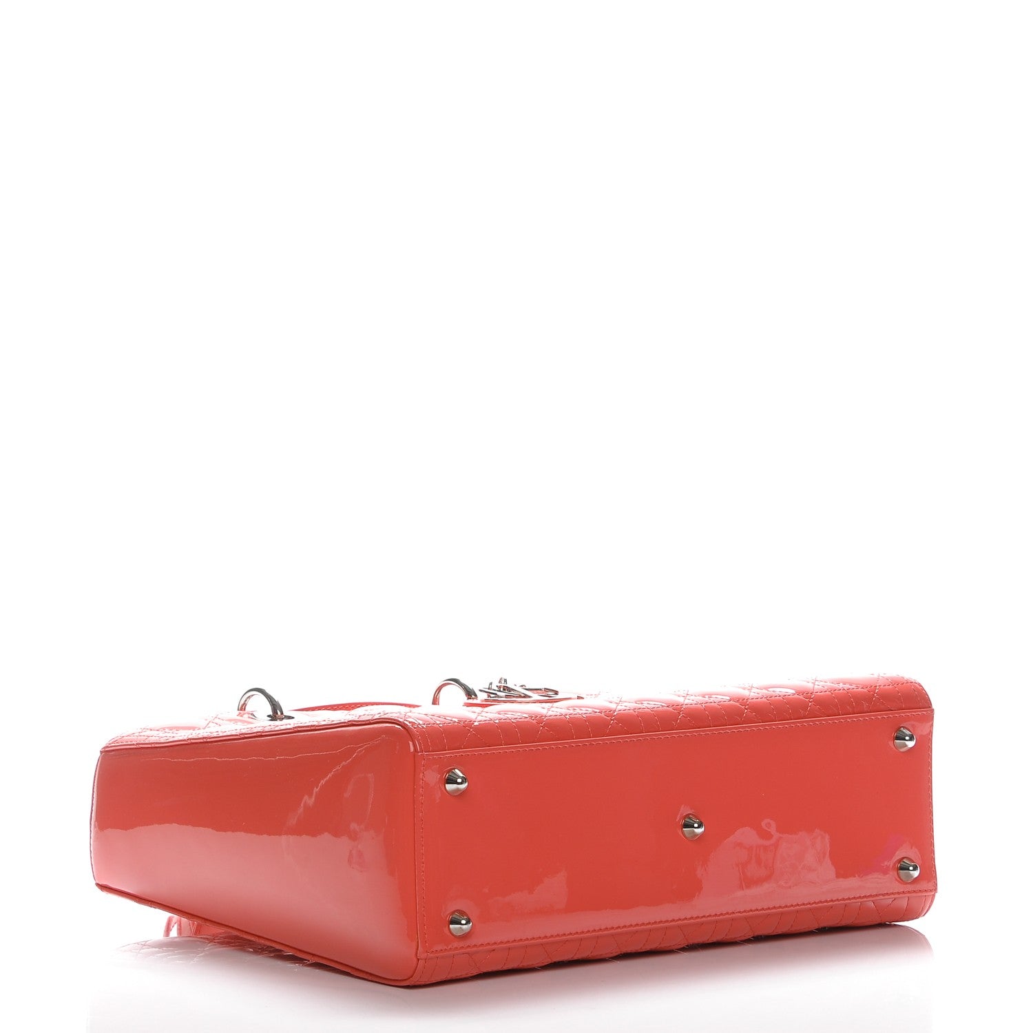 Christian Dior Patent Cannage Large Lady Dior Light Coral 4 of 9
