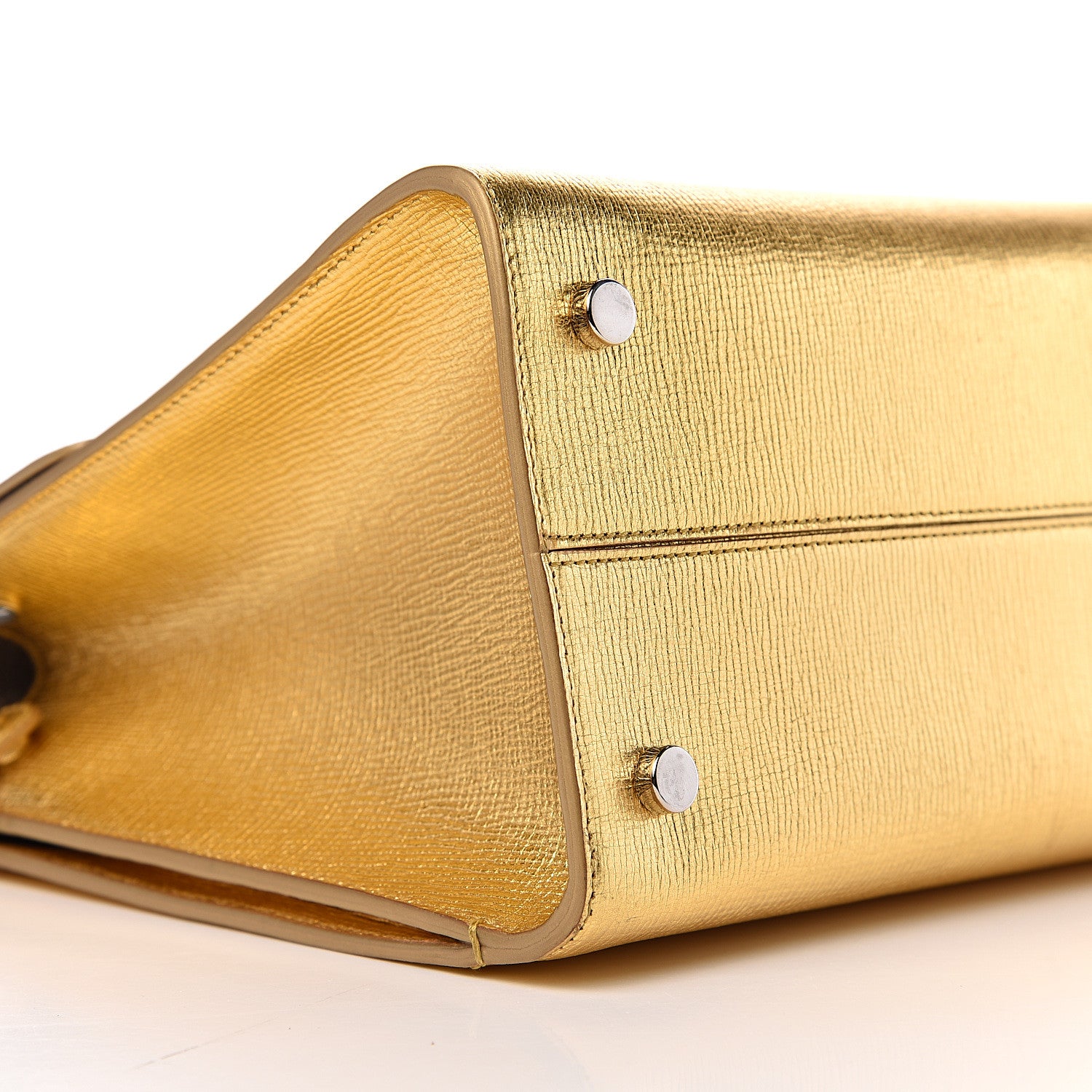Christian Dior Metallic Goatskin Medium Diorever Flap Gold 10 of 12