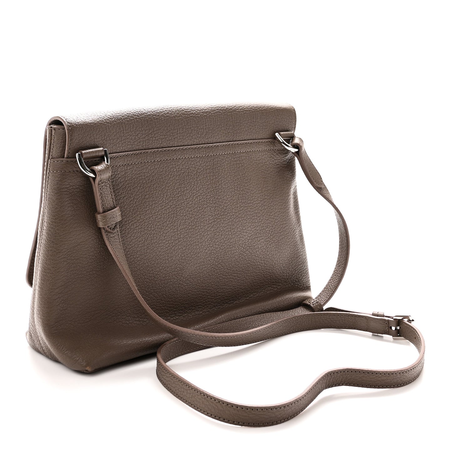Grained Calfskin Freya Satchel Clay