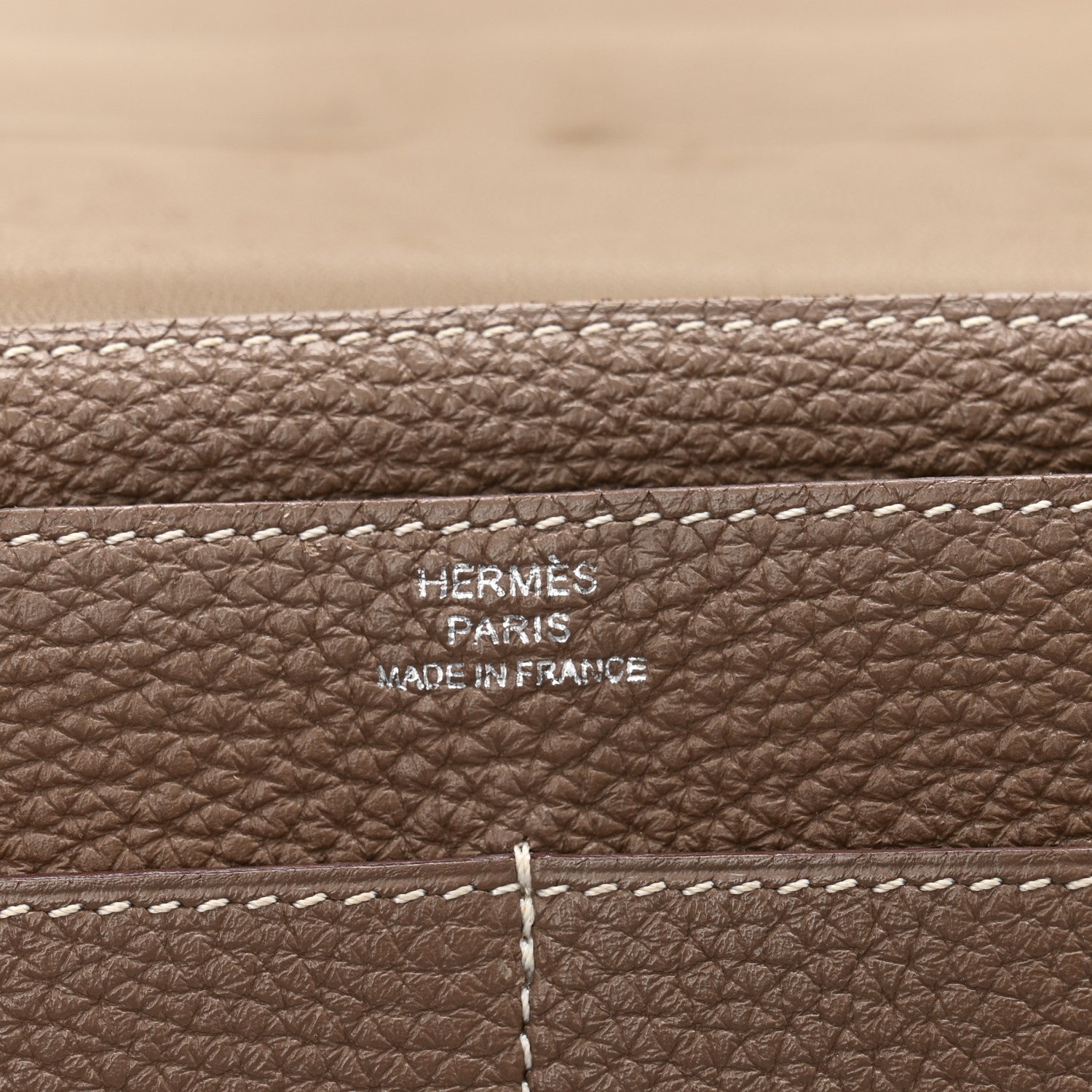Hermes Togo Dogon Duo Wallet Etoupe 7 of 13