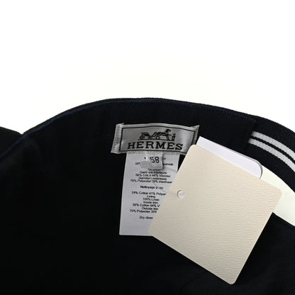 Hermes Gabardine Cotton Riley Sport Cap 58 Marine 7 of 7