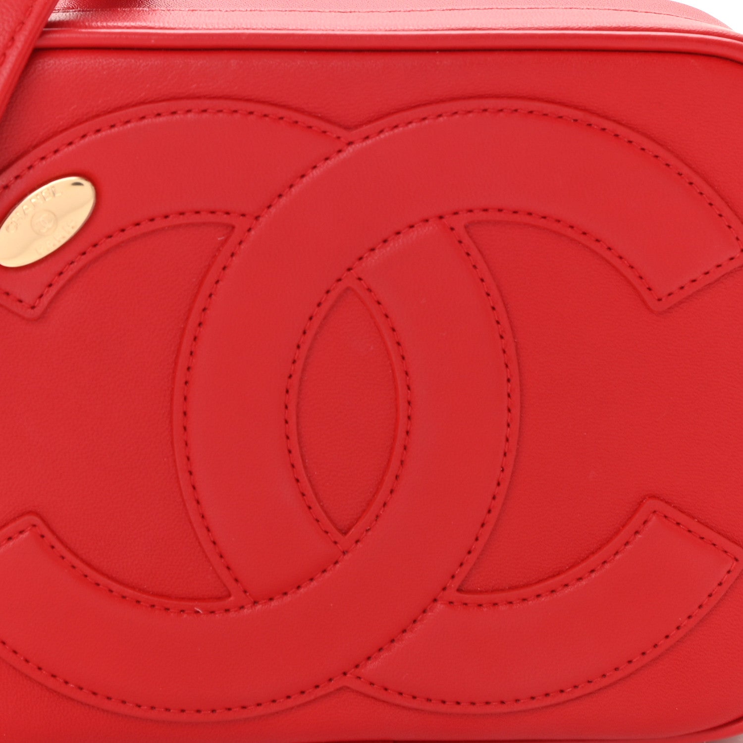 Chanel Lambskin CC Mania Camera Case Red 8 of 10