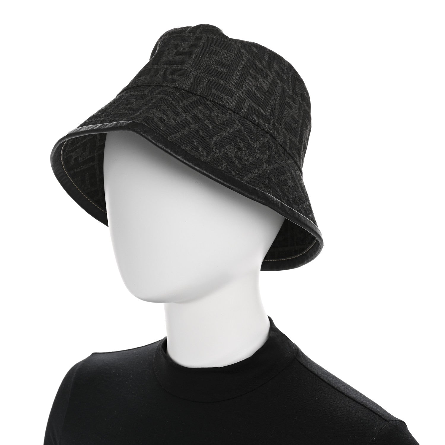 Fendi Technical Fabric FF Reversible Bucket Hat S Black 2 of 8