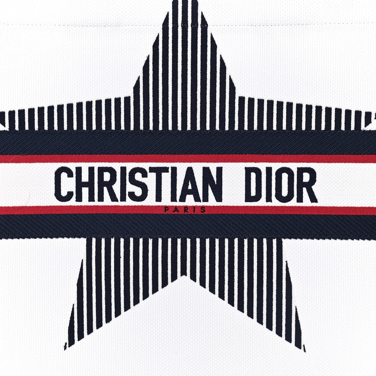 Christian Dior Canvas Embroidered Large Dioralps Book Tote White 8 of 10