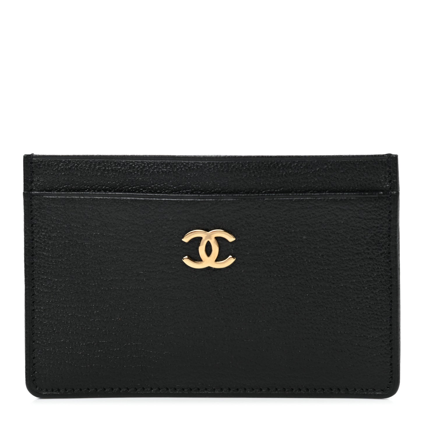 Calfskin CC Card Holder Black