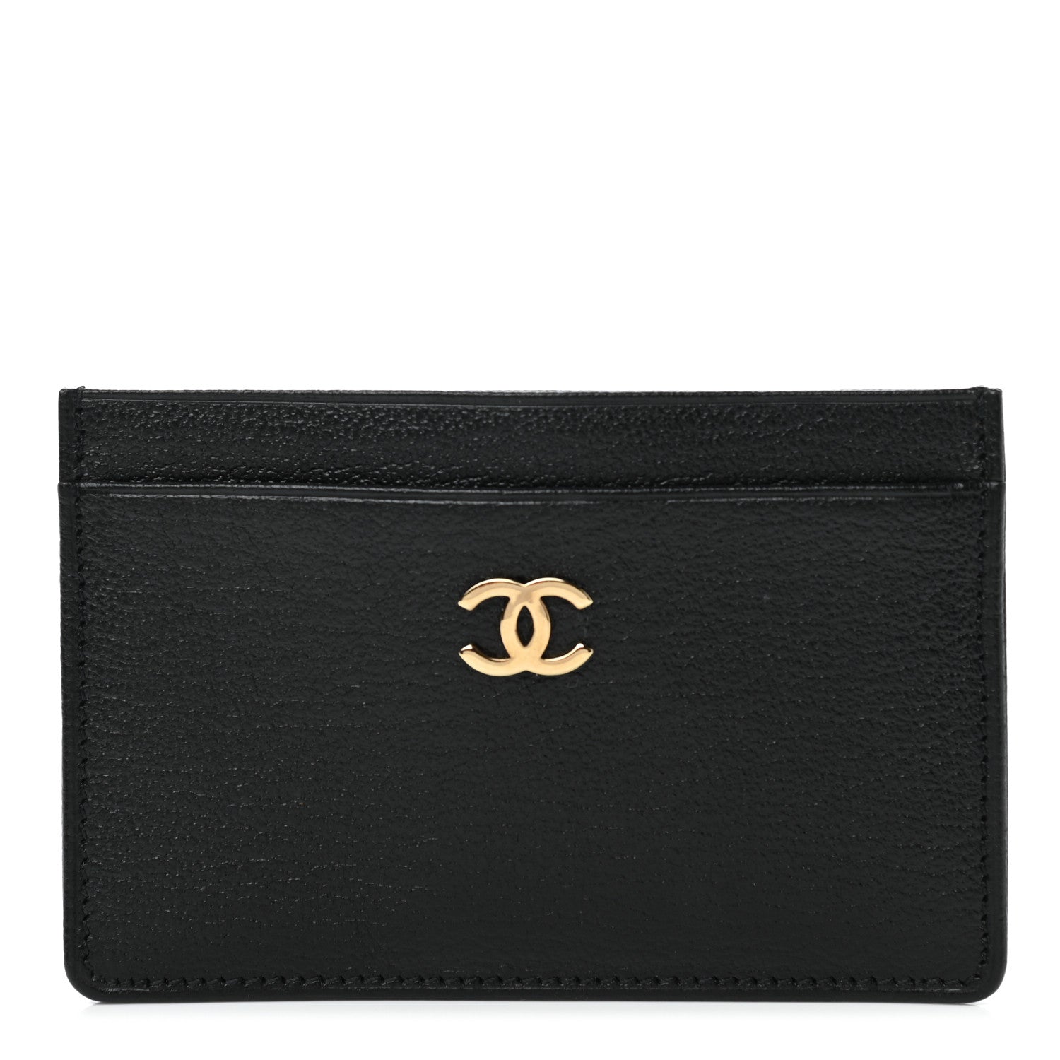 Chanel Calfskin CC Card Holder Black 1 of 9
